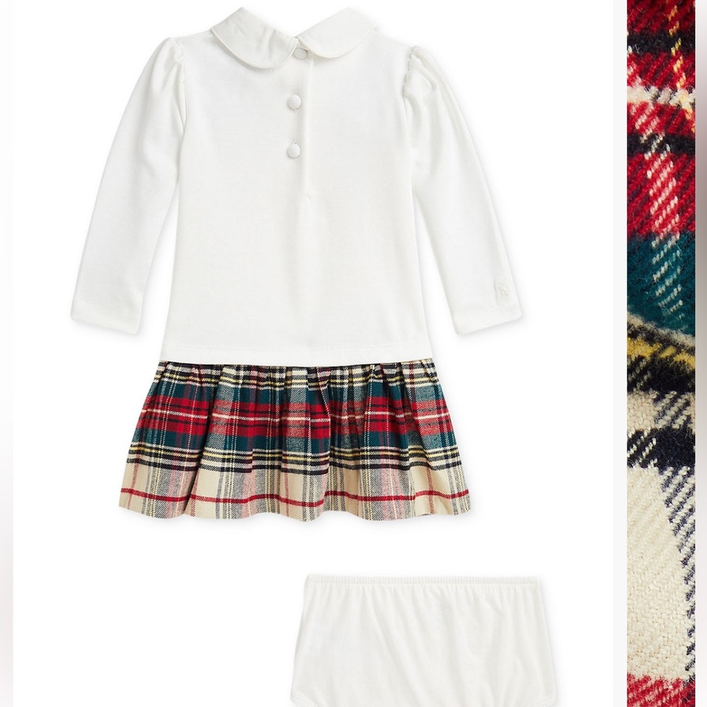 Plaid-Skirt Ponte Dress & Bloomer
